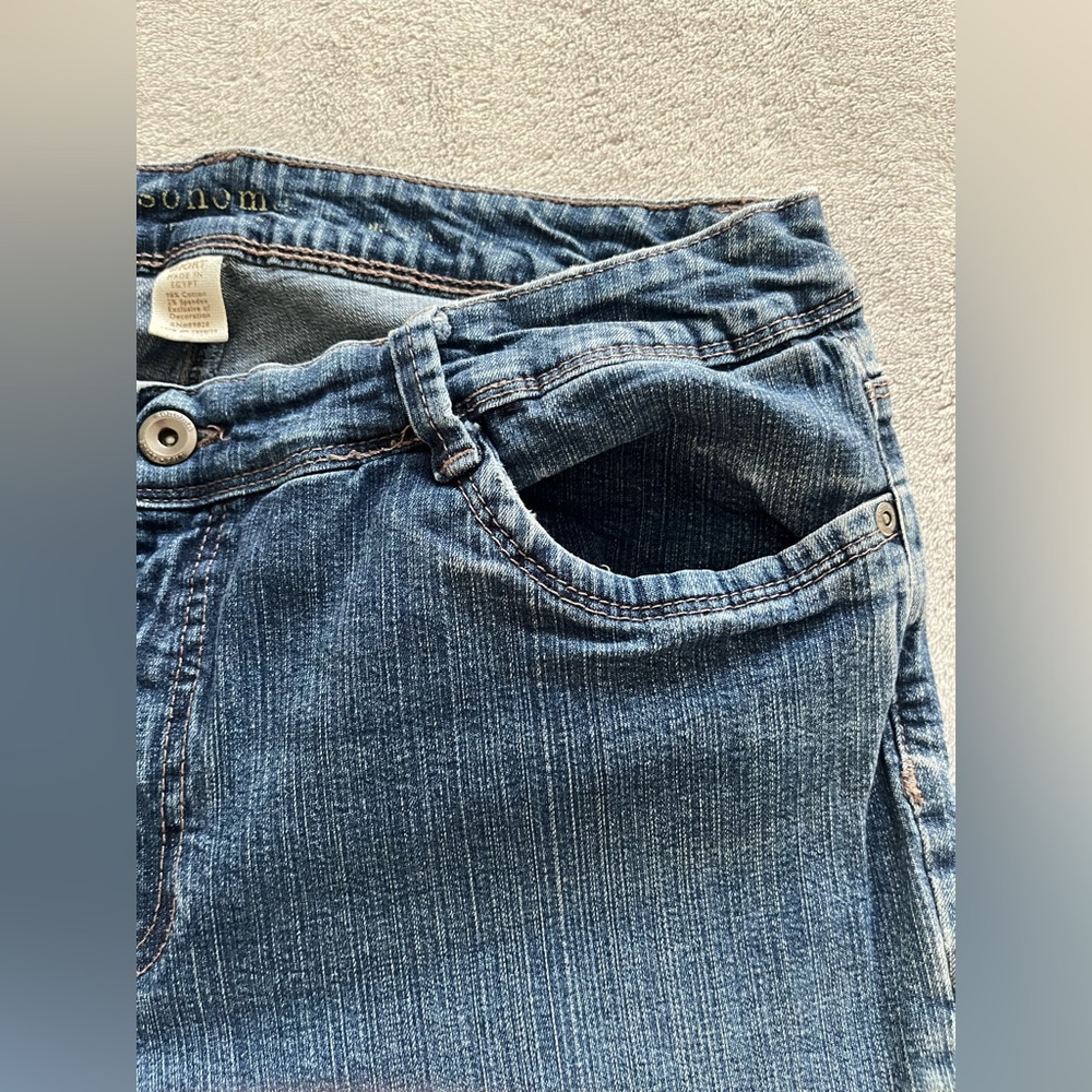 Navy Sonoma Bootcut Denim Jeans Women’s Size 16 Short - Picture 7 of 13